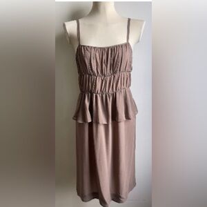 Anthropologie Moulinette Soeurs Susannah 100% Silk Sleeveless Dress Peplum 2